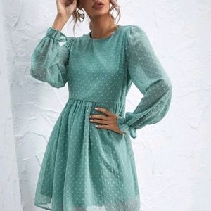 Swiss dot mesh dress